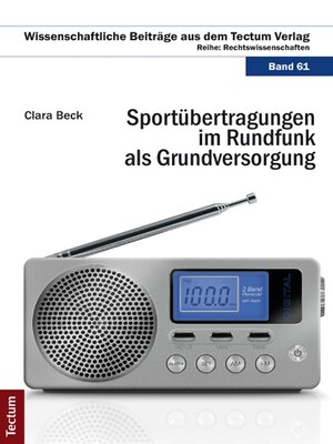 cover image of Sportübertragungen im Rundfunk als Grundversorgung